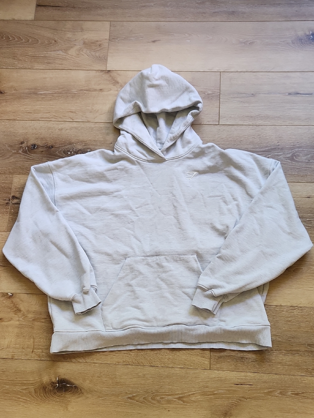 Gymshark Light Gray Pullover Hoodie L